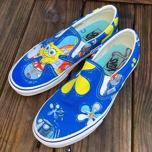 Vans x Spongebob  Slip-on Alohabob Sneaker Shoes Size M 9.5- W 11